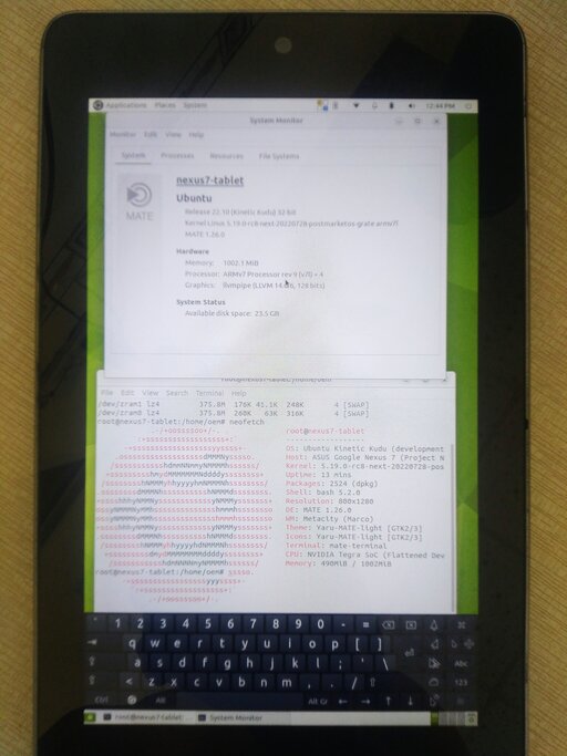 This is Nexus 7 run Ubuntu MATE desktop armv7hf